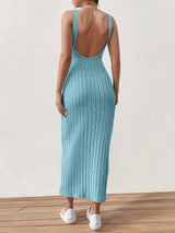 Radiant Backless Ribbed Dress