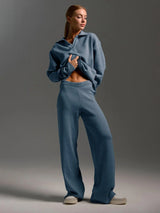 Luxe Knitted Polo Neck Jumper and Trouser Duo