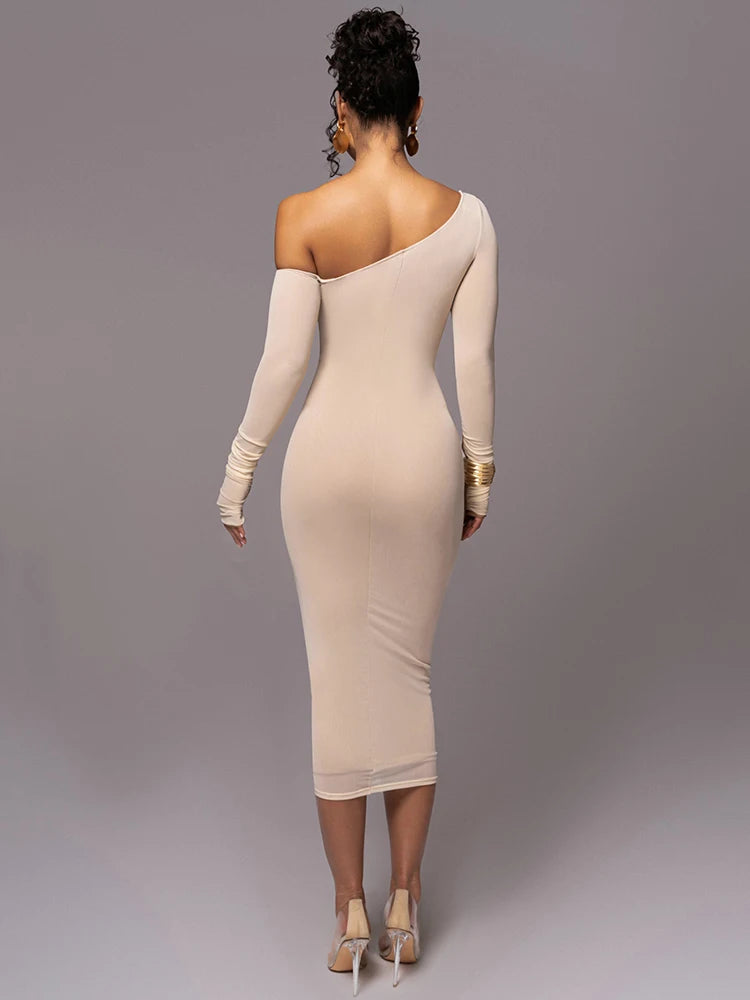 Allure One Shoulder Midi Dress