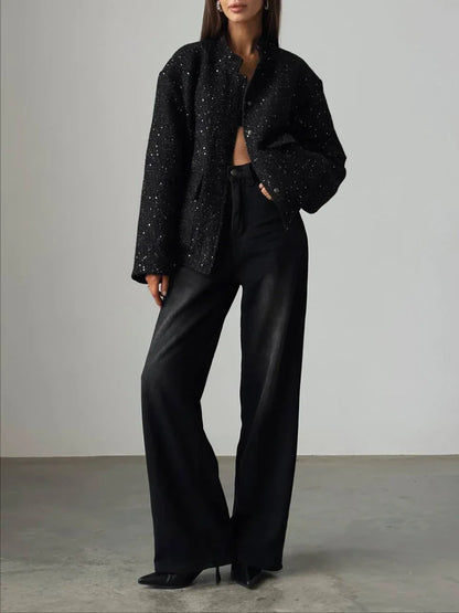 Sparkle Sequin Tweed Jacket