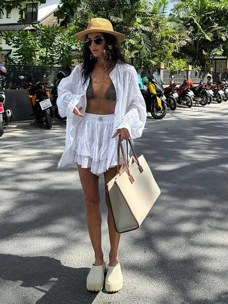 Summer Bliss Shirt & Skirt Beach Set