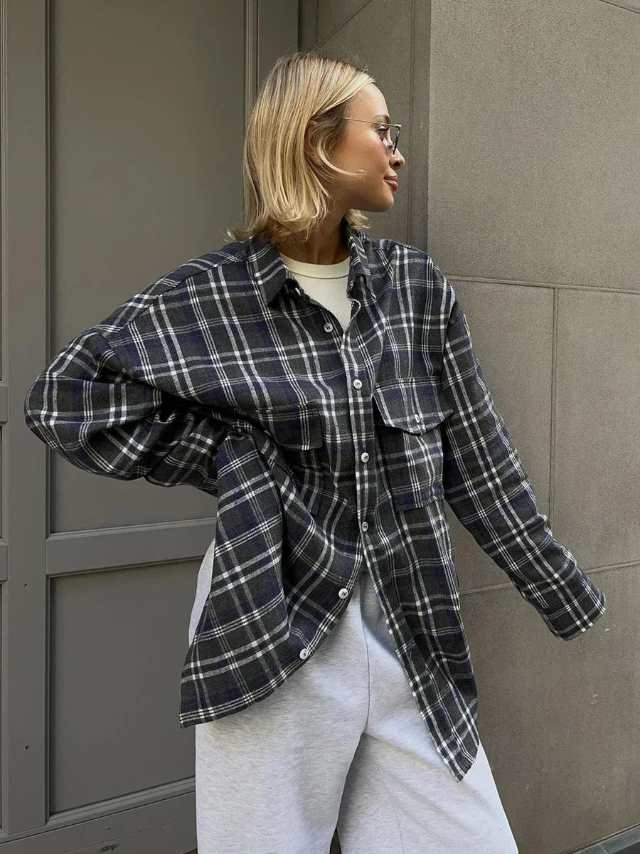 Cozy Checkered Long Sleeve Shirt