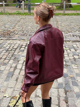 Retro Edge Zip-Up Leather Jacket