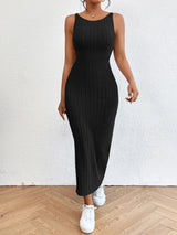 Radiant Backless Ribbed Dress