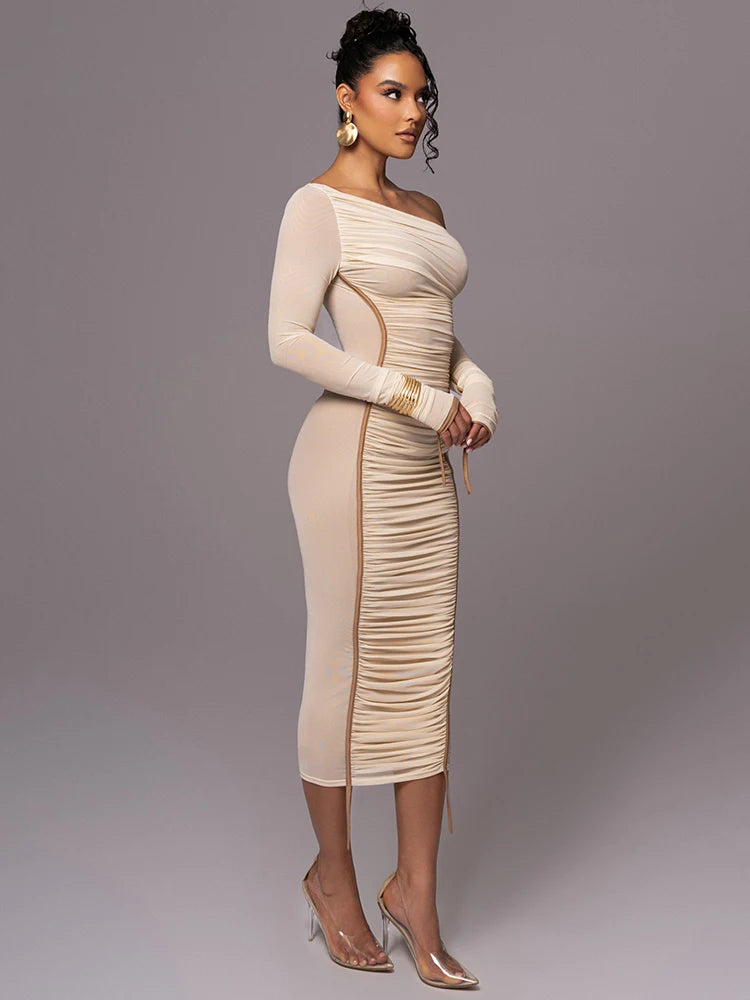 Allure One Shoulder Midi Dress