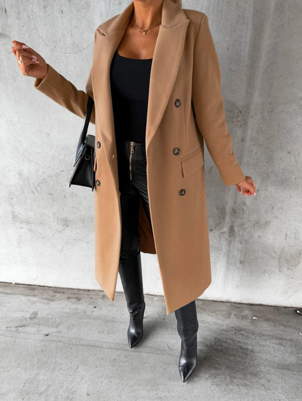 Luxe Lapel Winter Jacket