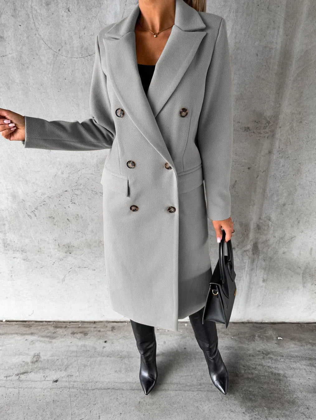 Luxe Lapel Winter Jacket